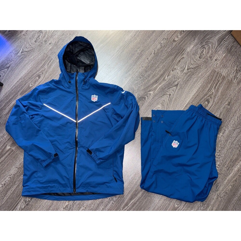 Men L Nike NFL Shield Team Issued PE On-Field Storm-Fit Rain Set Jacket + Pants